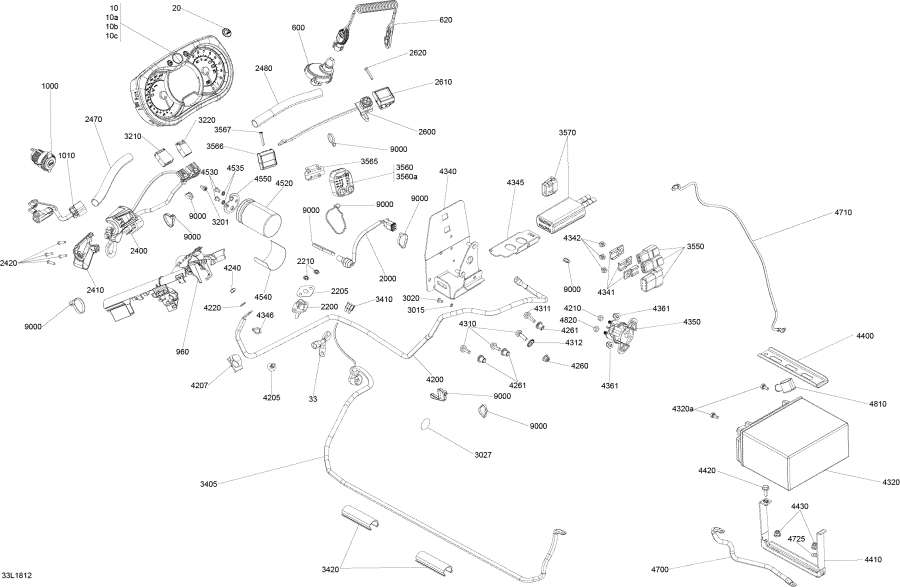 Snowmobile lynx  -  Xtrim - 600ho E-tec - Sc - Electrical Xtrim - 600ho E-tec - Sc