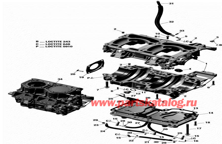 Snowmobiles Lynx  - Crankcase