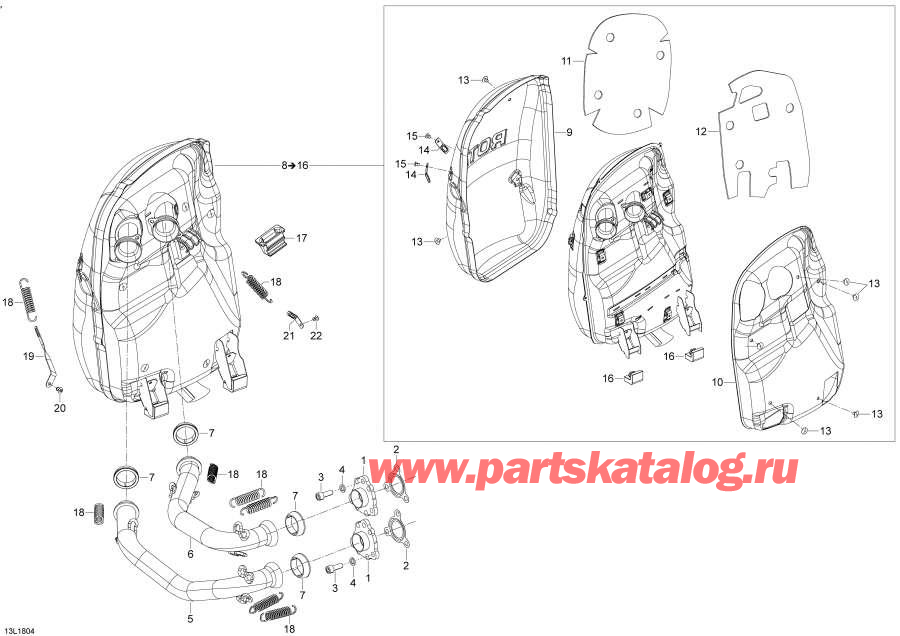 Snowmobiles lynx  - Exhaust 600 Ace - Xu