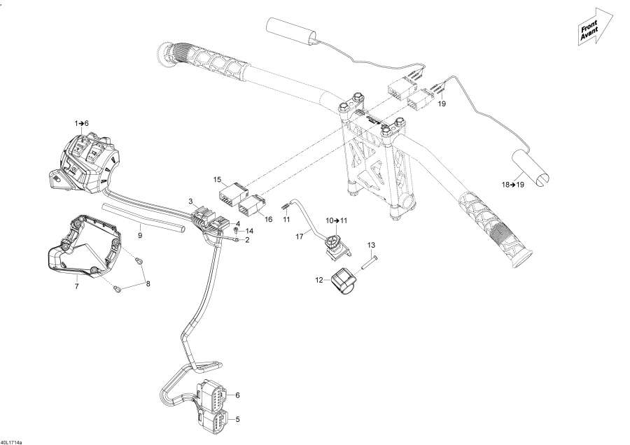 Snowmobiles �����  - Steering Wiring Harness 2018 / ������� ������� Wi������ ���� �������� 2018