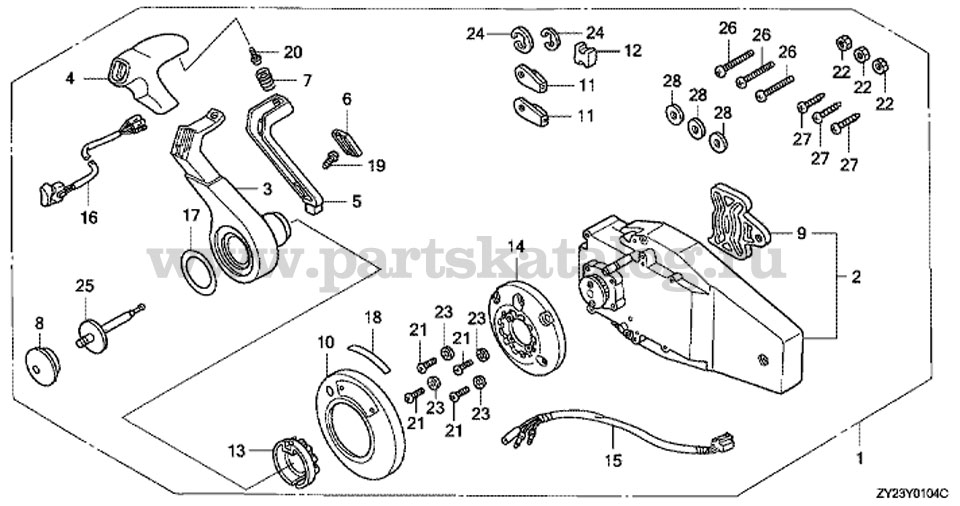 ������������� ���������� �� Honda BF225 A6 XU, ������ ���������