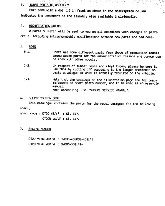 �������������, �� �����, Suzuki , Catalog preface / �������