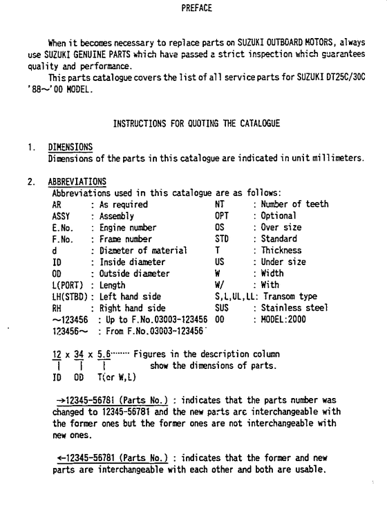 ,    , Suzuki DT25ACS/L/UL  1988 , Catalog preface