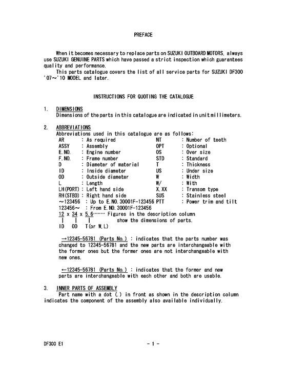 ������ ������������ ��������, �� �������� ��������� �����, ������ DF300(Z)TX/XX, Catalog preface / �������