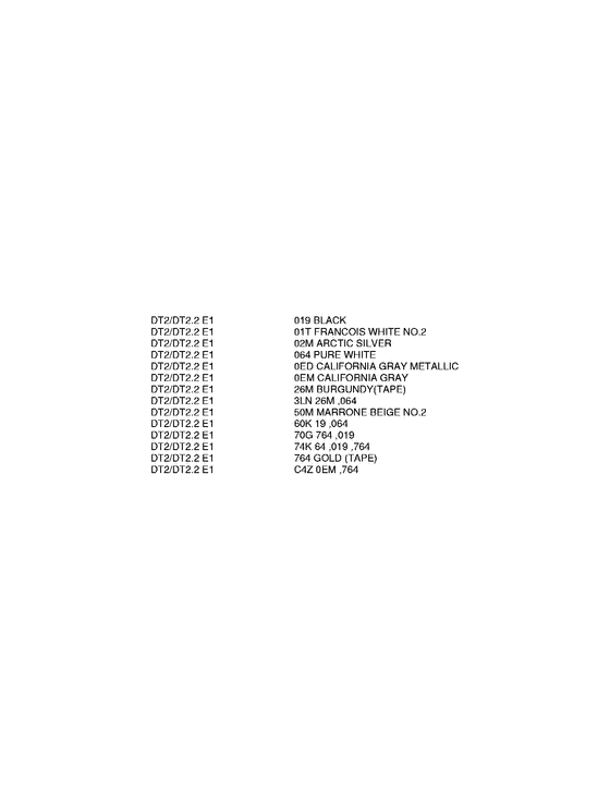,   , Suzuki ,   - Color chart