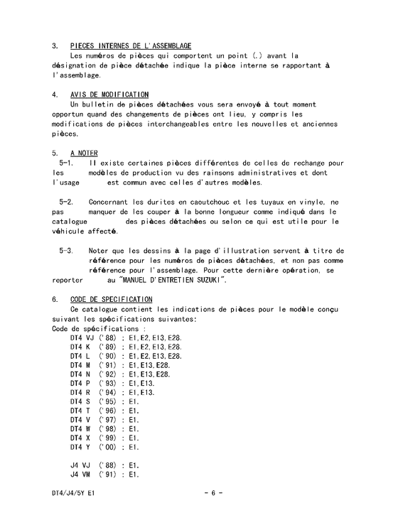 ��������� ������������ ��������, , SUZUKI  ������ 1993 ����, Catalog preface - �������