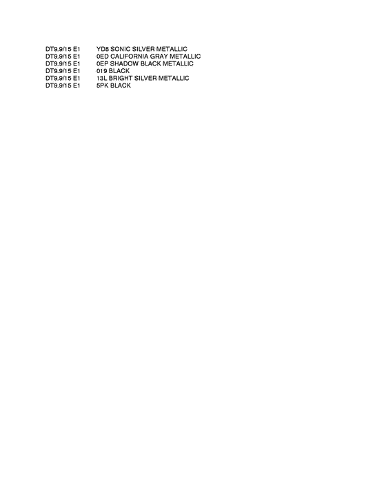  ,    , SUZUKI   2010 , Color chart