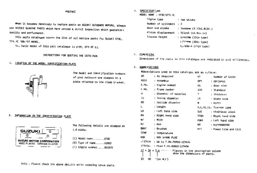 ������ ��������, �� ��������� �������� �����, Suzuki , Catalog preface