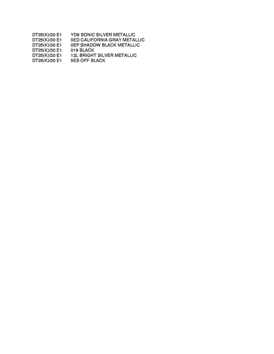   ,   , Suzuki DT30(R)S/L/LL/XL, Color chart