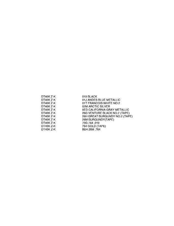  ,   , Suzuki DT40(R)S/L/LL/L2/UL;, Color chart /  