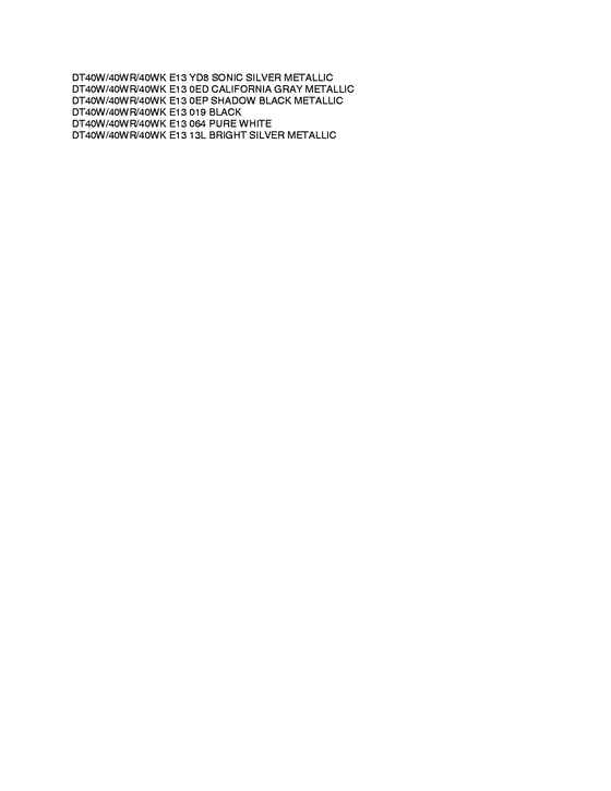   ,   , Suzuki , Color chart
