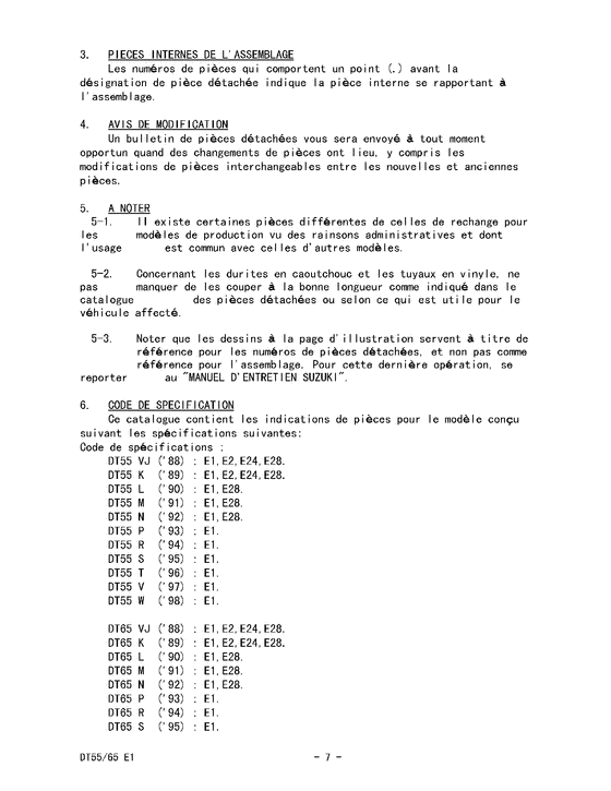 ��������� ������������ ��������, �� �������� �����, Suzuki , Catalog preface