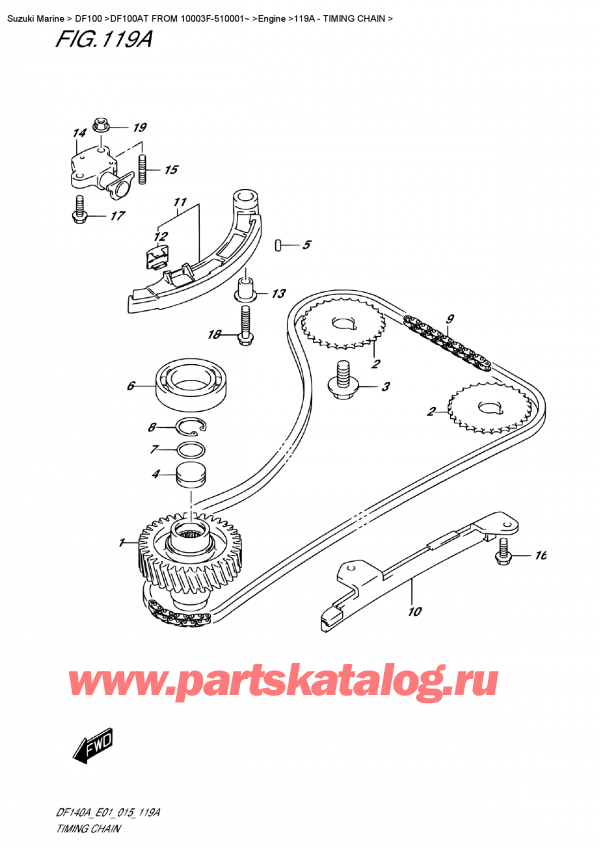  ,    , Suzuki DF100A TL FROM 10003F-510001~ (E01), Timing  Chain