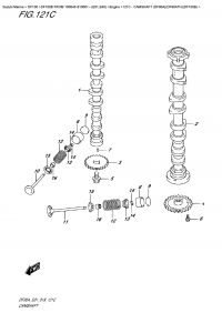 121C  -  Camshaft (Df90A)(Df90Ath)(Df100B) (121C -   (Df90A) (Df90Ath) (Df100B))