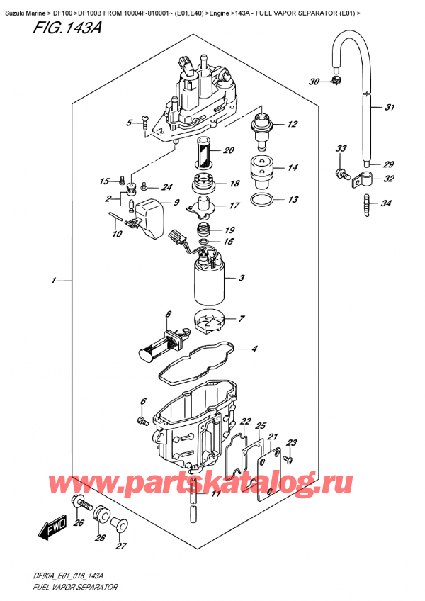  ,  , Suzuki DF100B TL/TX FROM 10004F-810001~ (E01), Fuel  Vapor  Separator  (E01)