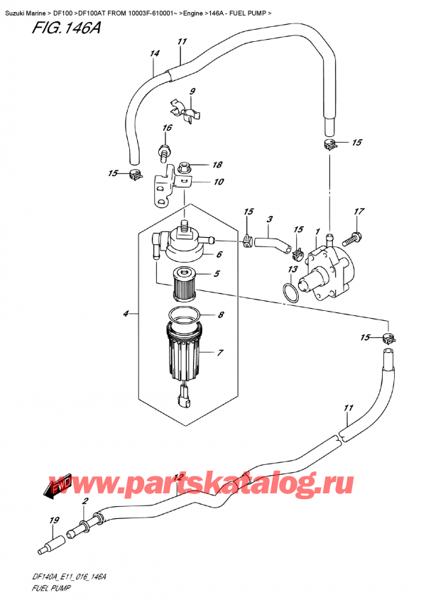 ,   , Suzuki DF100AT   FROM 10003F-610001~   2016 , Fuel  Pump