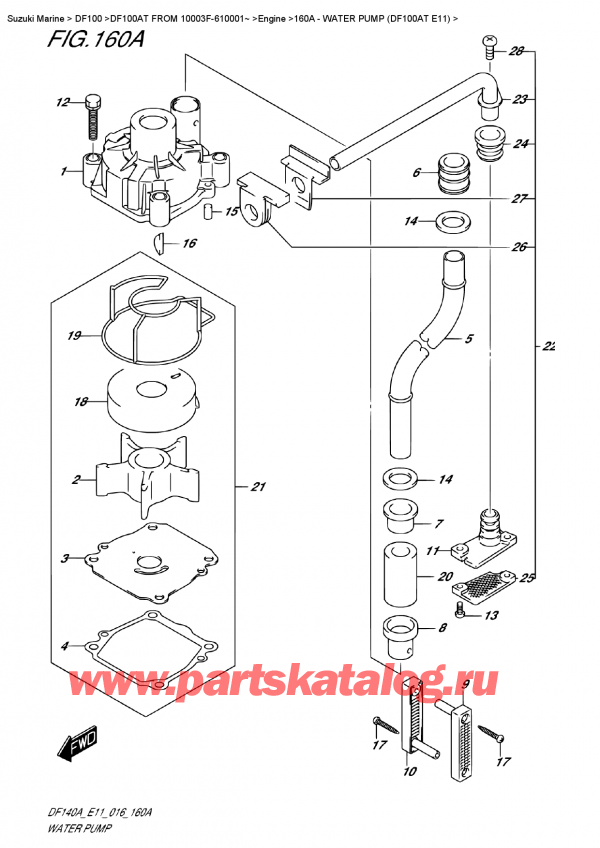   ,   ,  DF100AT   FROM 10003F-610001~ , Water  Pump  (Df100At E11)
