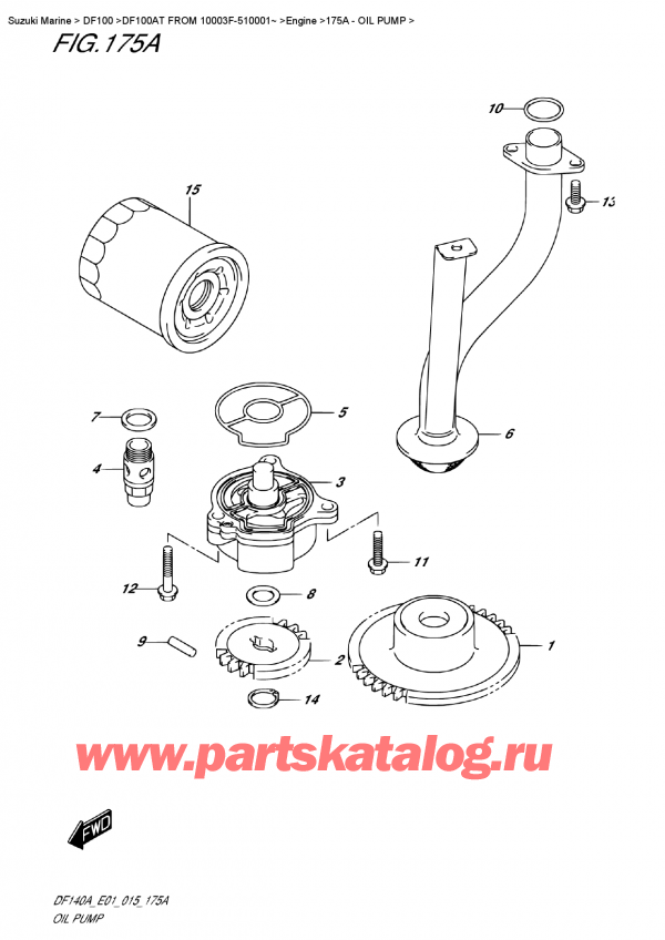  ,  , SUZUKI DF100A TL FROM 10003F-510001~ (E01)  2015 ,  