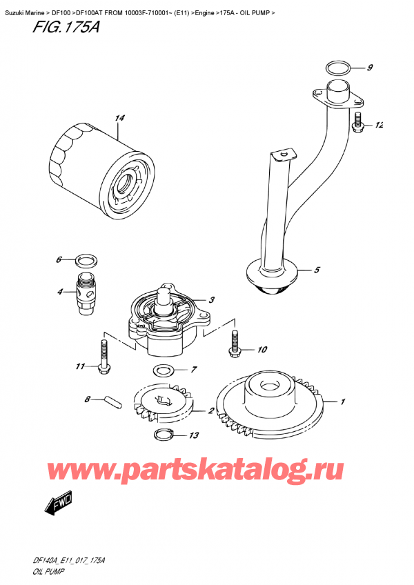   ,   ,  DF100A TL FROM 10003F-710001~ (E11)  2017 , Oil  Pump