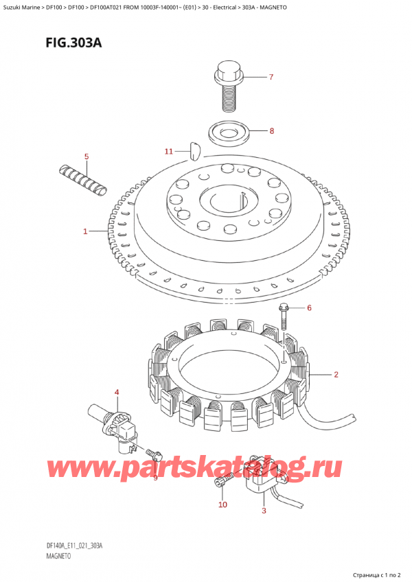  ,    , SUZUKI Suzuki DF100A TL FROM 10003F-140001~  (E01 021), Magneto