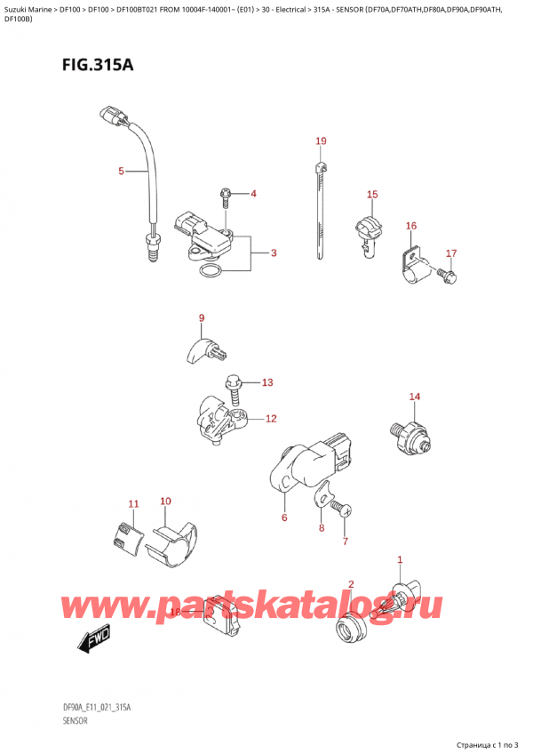 ,   , Suzuki DF100B TL/TX FROM 10004F-140001~ (E01),  (Df70A, Df70Ath, Df80A, Df90A, Df90Ath, / Sensor  (Df70A,Df70Ath,Df80A,Df90A,Df90Ath,