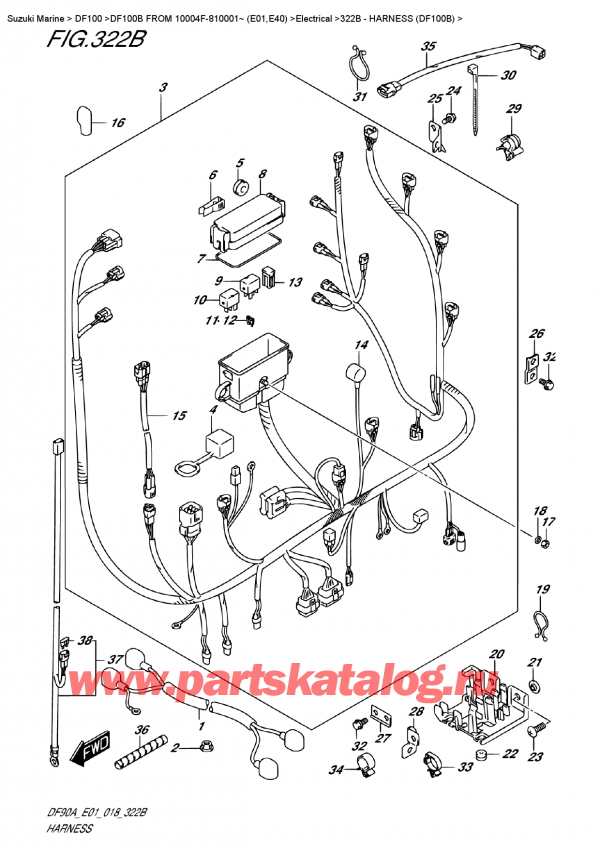 ,   , Suzuki DF100B TL/TX FROM 10004F-810001~ (E01)  2018 ,   (Df100B)