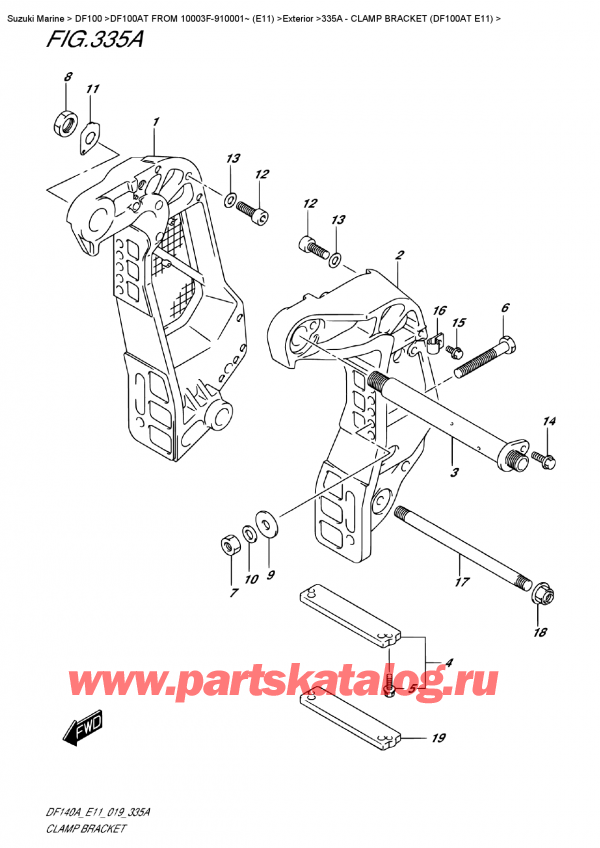  ,   , Suzuki DF100A TL FROM 10003F-910001~ (E11),   (Df100At E11)