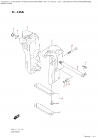 335A  -  Clamp  Bracket  (Df70A,Df70Ath,Df80A,Df90A, (335A -   (Df70A, Df70Ath, Df80A, Df90A,)
