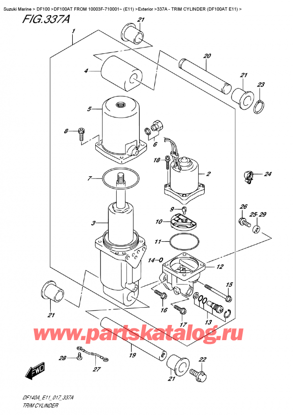   ,   , SUZUKI DF100A TL FROM 10003F-710001~ (E11)  2017 ,   (Df100At E11)