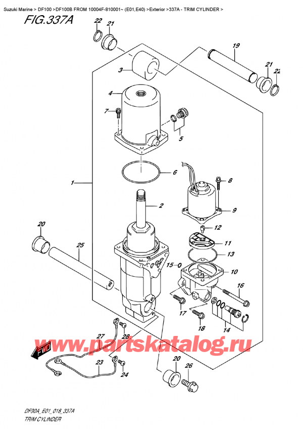 ��������, �� ��������� �������� ���������, SUZUKI DF100B TL/TX FROM 10004F-810001~ (E01), ������� �����
