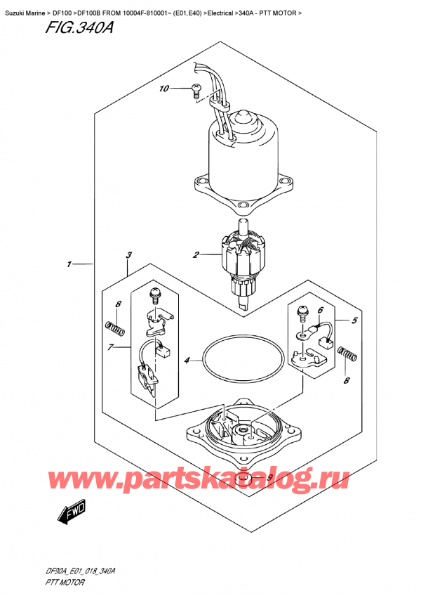  ,   , SUZUKI DF100B TL/TX FROM 10004F-810001~ (E01),  