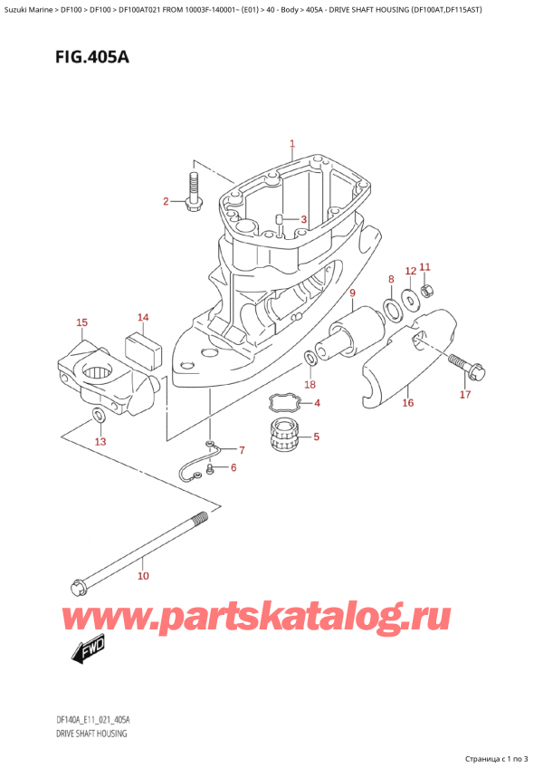 ��������, �� �������� �����, Suzuki Suzuki DF100A TL FROM 10003F-140001~  (E01 021), ������ ���� �������� (Df100At, Df115Ast)