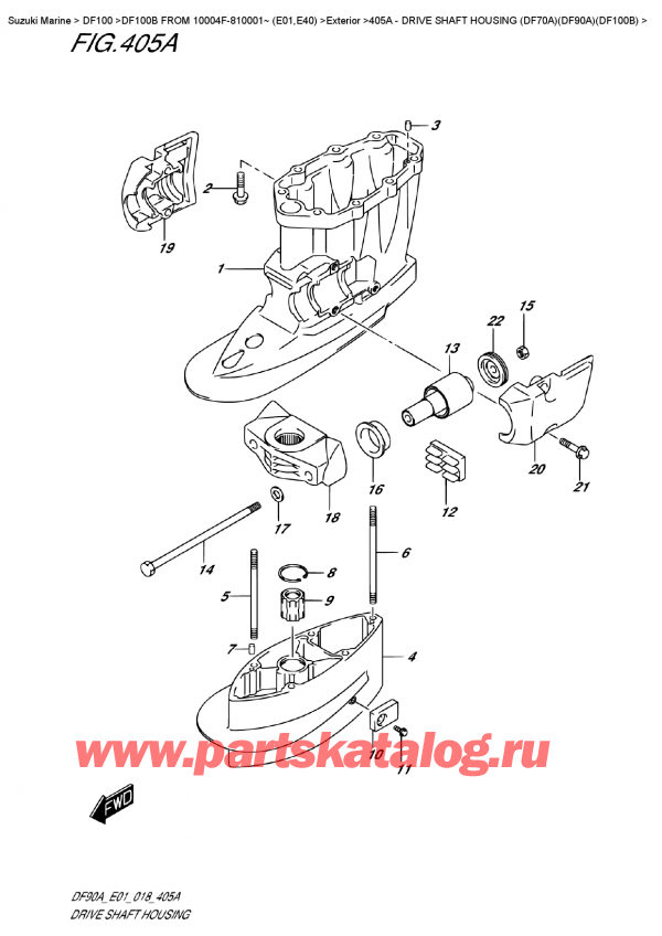  ,   , SUZUKI DF100B TL/TX FROM 10004F-810001~ (E01), Drive Shaft Housing  (Df70A)(Df90A)(Df100B)