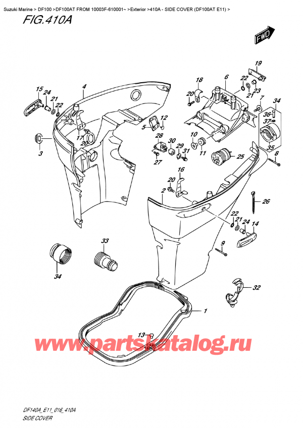  ,  , Suzuki DF100AT   FROM 10003F-610001~ ,   (Df100At E11)