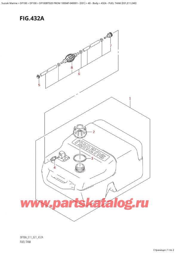   ,   , SUZUKI DF100B TL/TX FROM 10004F-040001~ (E01)  2020 ,   (E01, E11, E40)