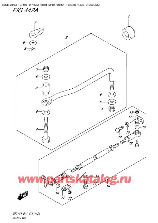   ,   , Suzuki DF100AT   FROM 10003F-610001~ ,  