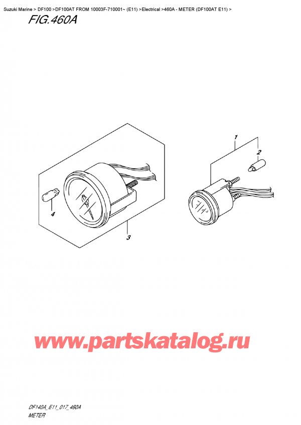 ,   , SUZUKI DF100A TL FROM 10003F-710001~ (E11), Meter (Df100At  E11)