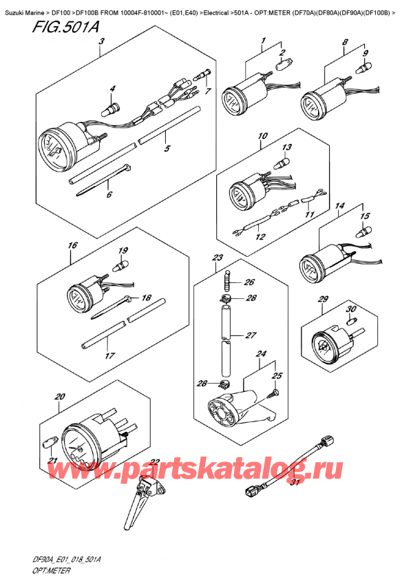 ,   , SUZUKI DF100B TL/TX FROM 10004F-810001~ (E01)  2018 , :  (Df70A) (Df80A) (Df90A) (Df100B)