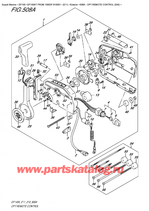 ������ ��������, �� �������� ��������� �����, SUZUKI DF100A TL FROM 10003F-910001~ (E11), �����: ������������� ���������� (E40)