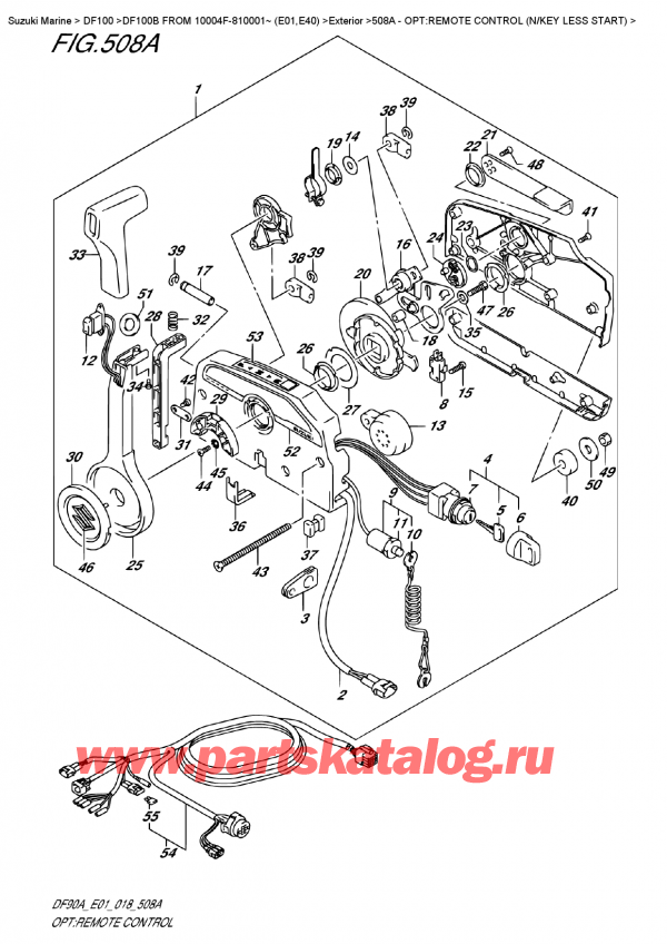 ������ ��������, �� �������� �����, Suzuki DF100B TL/TX FROM 10004F-810001~ (E01), �����: ������������� ���������� (N / ���� Less Start)