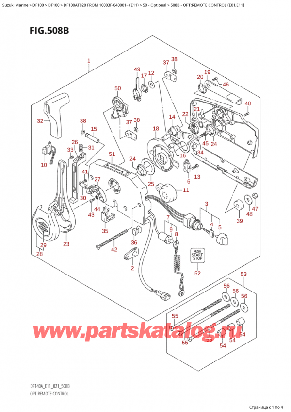  ,   , Suzuki Suzuki DF100A TL FROM 10003F-040001~  (E01 020), :   (E01, E11)