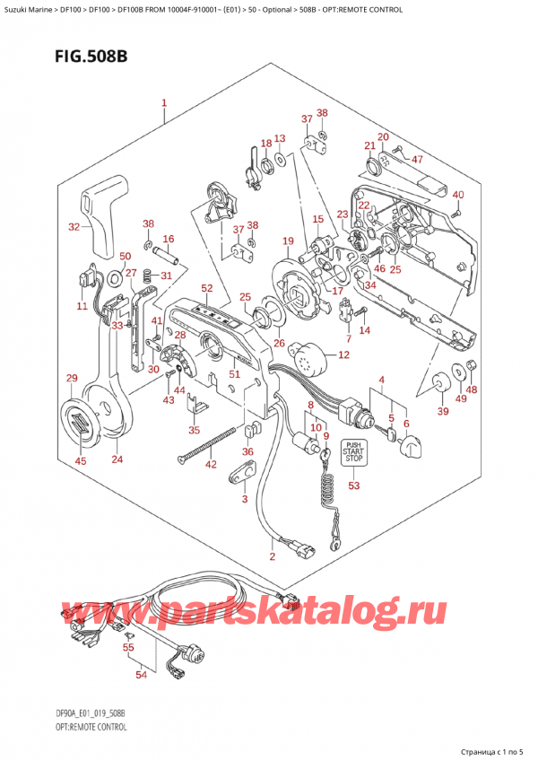 ,   , Suzuki Suzuki DF100B TL / TX FROM 10004F-910001~  (E01 019), Opt:remote Control / :  