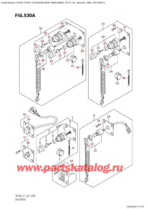  ,   , Suzuki Suzuki DF100A TL FROM 10003F-040001~  (E01 020)  2020 , : 