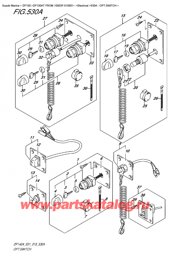  ,   , SUZUKI DF100A TL FROM 10003F-510001~ (E01), Opt:switch