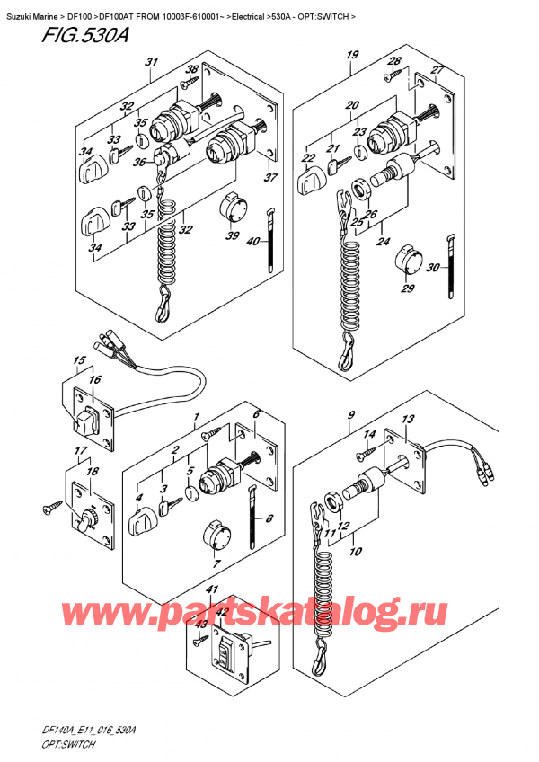  ,   , SUZUKI DF100AT   FROM 10003F-610001~ , Opt:switch - : 