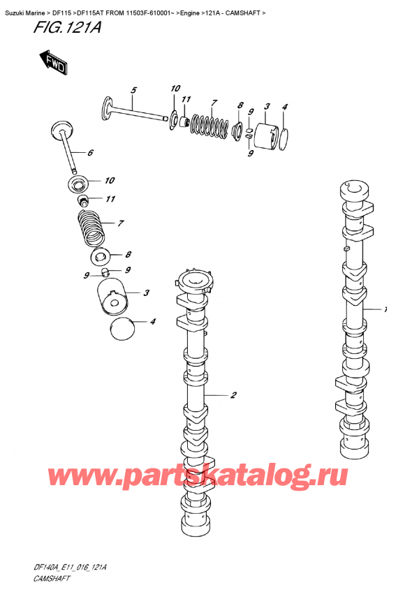  ,   , SUZUKI DF115AT L/X FROM 11503F-610001~ (E11),  