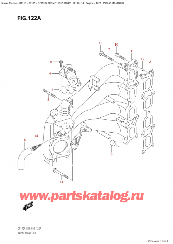   ,   , Suzuki Suzuki DF115A ZL / ZX FROM 11503Z-910001~  (E11 019)  2019 ,  