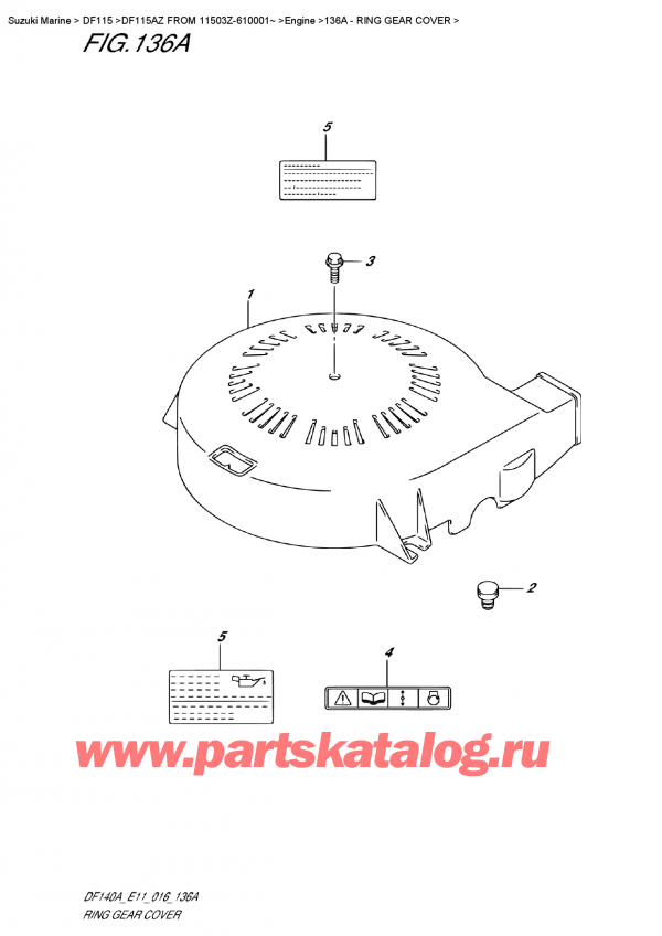   ,   , Suzuki DF115A ZL / ZX   FROM 11503Z-610001~   2016 ,   