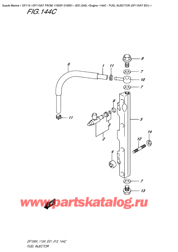 ������ �������������, �� ��������� ���������, Suzuki DF115A TL / TX FROM 11503F-310001~ (E01), ��������� �������� (Df115At E01)