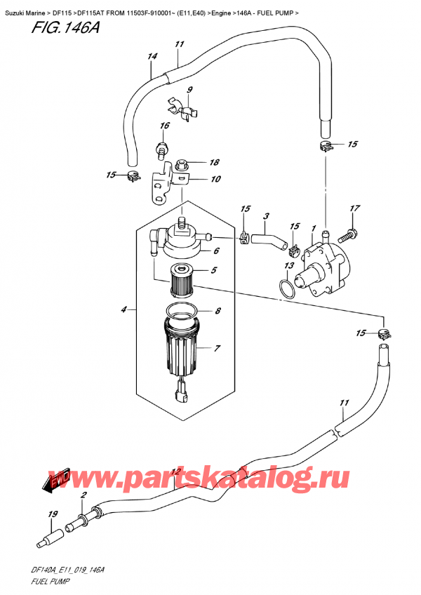   ,    , Suzuki DF115A TL / TX FROM 11503F-910001~ (E11)  2019 ,  